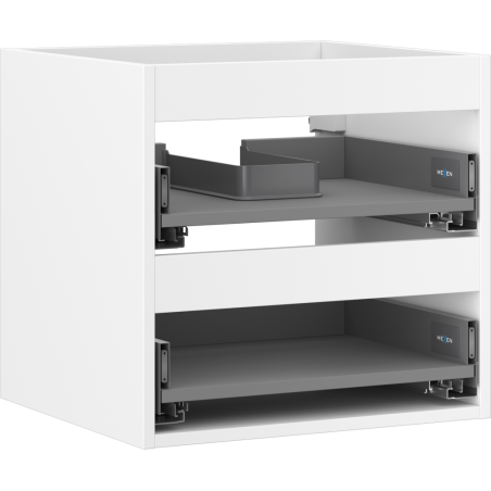 Mexen Box-A corpo del mobile sottolavabo 50 cm, 2 cassetti, bianco opaco - 91AX0-0500-470-2-01