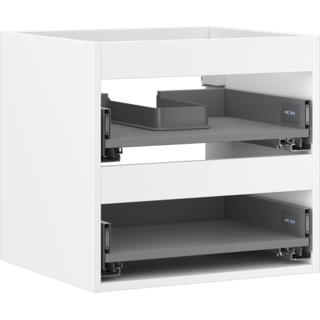 Mexen Box-A Korpus des Waschbeckenunterschranks 50 cm, 2 Schubladen, weiß matt - 91AX0-0500-470-2-01