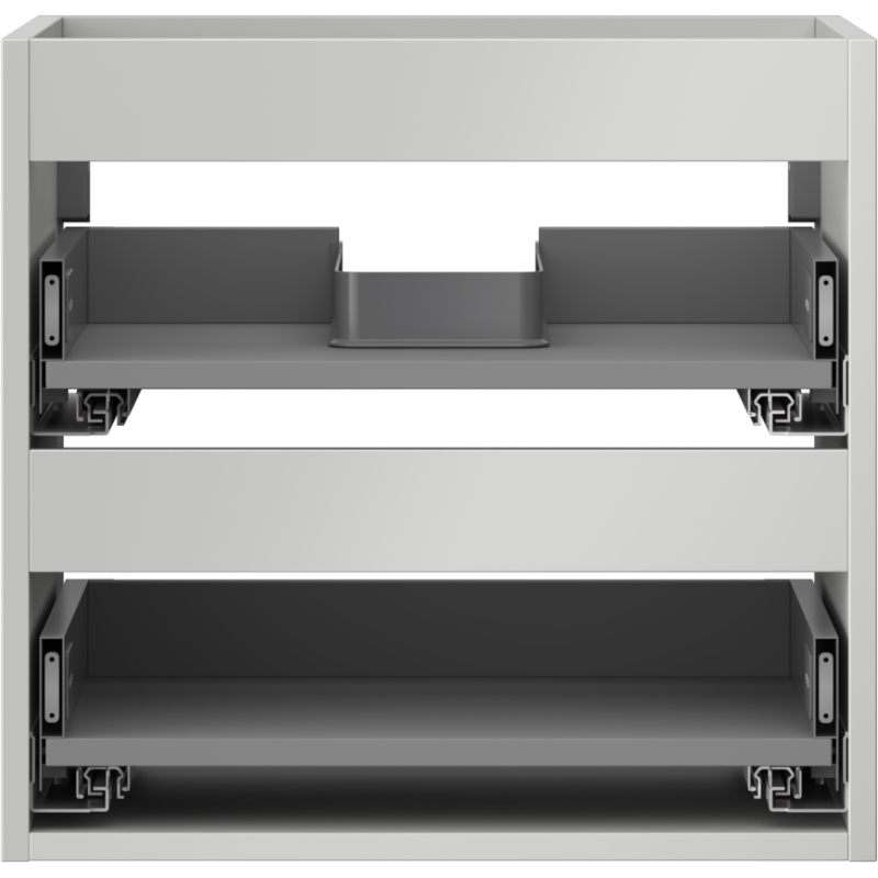 Mexen Box-A kastlichaam voor wastafelonderkast 50 cm, 2 laden, grijs mat - 91AX0-0500-470-2-62