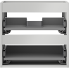 Mexen Box-A ormar ispod umivaonika 50 cm, 2 ladice, siva mat - 91AX0-0500-470-2-62
