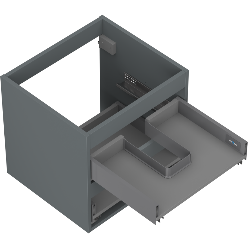 Mexen Box-A okvir omarice pod umivalnik 50 cm, 2 predala, mat grafit - 91AX0-0500-470-2-66