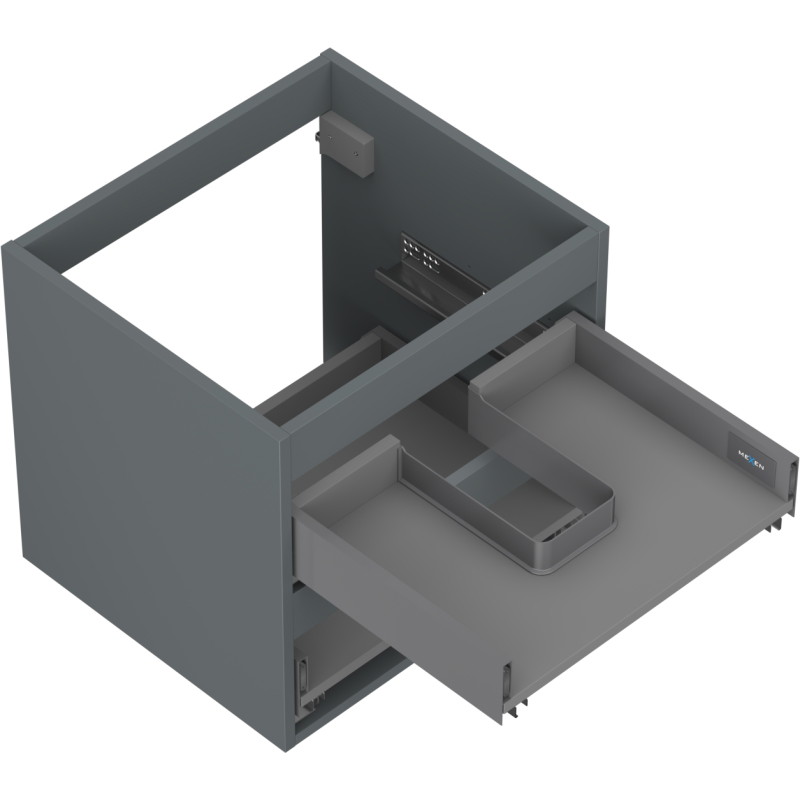 Mexen Box-A valamu aluskapi korpus 50 cm, 2 sahtlit, grafiithall matt - 91AX0-0500-470-2-66