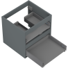 Mexen Box-A valamu aluskapi korpus 50 cm, 2 sahtlit, grafiithall matt - 91AX0-0500-470-2-66