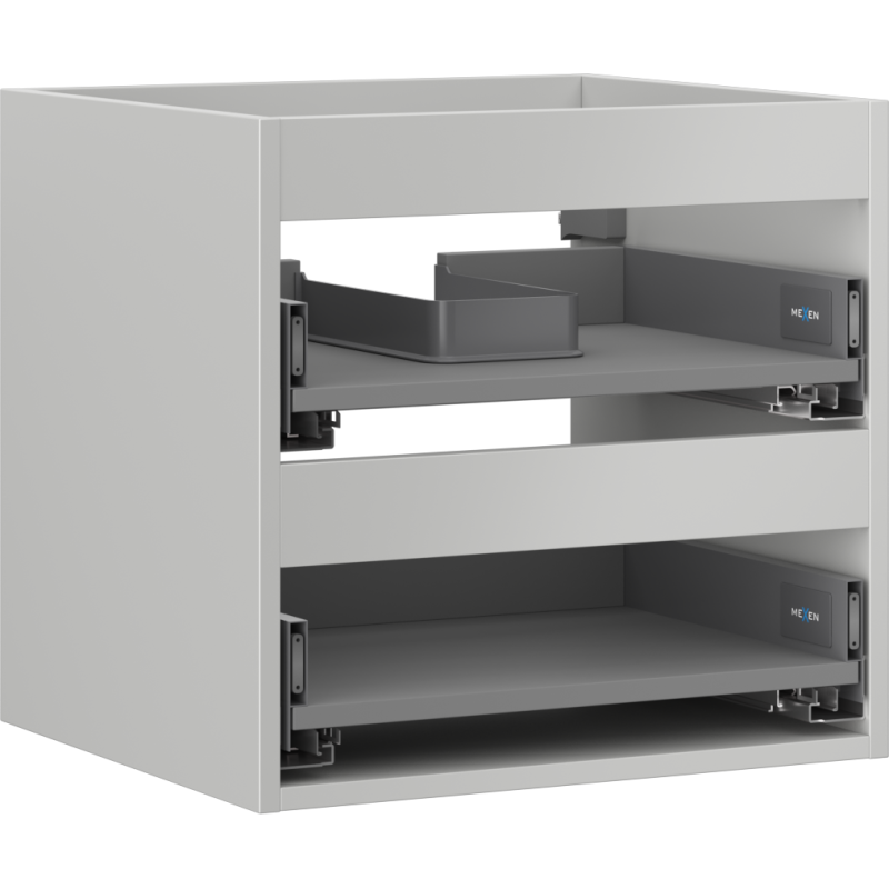 Mexen Box-A 50 cm alakaappirunko, 2 laatikkoa, harmaa matta - 91AX0-0500-470-2-62