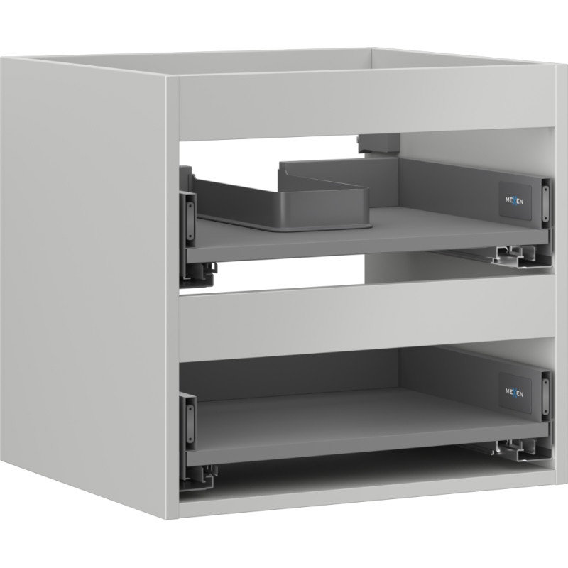 Mexen Box-A kraanikaapi korpus 50 cm, 2 sahtlit, hall matt - 91AX0-0500-470-2-62