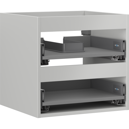 Mexen Box-A ormar ispod umivaonika 50 cm, 2 ladice, siva mat - 91AX0-0500-470-2-62