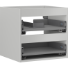 Mexen Box-A kraanikaapi korpus 50 cm, 2 sahtlit, hall matt - 91AX0-0500-470-2-62