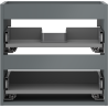 Mexen Box-A Unterschrank für Waschbecken 50 cm, 2 Schubladen, Graphit matt - 91AX0-0500-470-2-66
