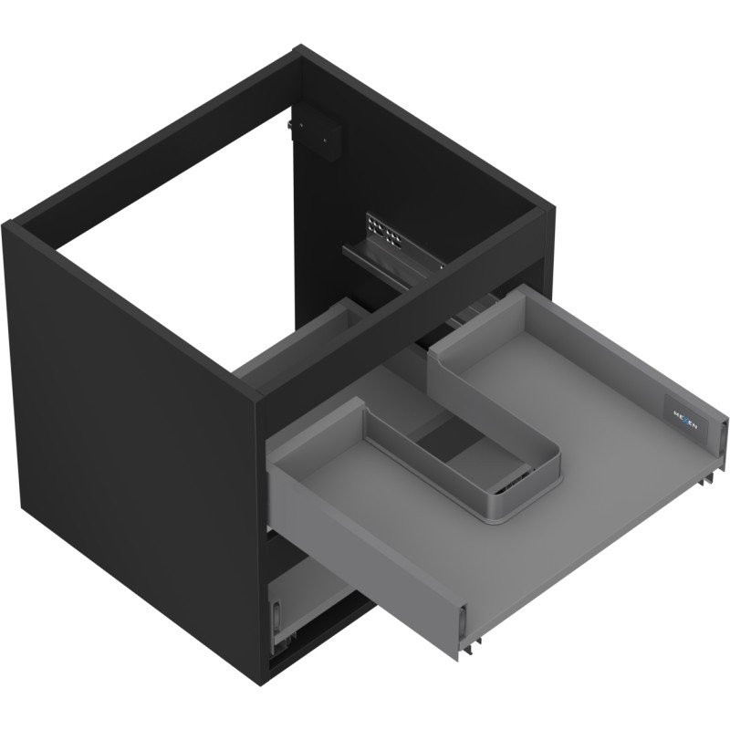 Mexen Box-A valamualuse kapi korpus 50 cm, 2 sahtlit, must matt - 91AX0-0500-470-2-71