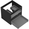 Mexen Box-A korpus szafki podumywalkowej 50 cm, 2 szuflady, czarny mat - 91AX0-0500-470-2-71