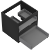 Mexen Box-A valamualuse kapi korpus 50 cm, 2 sahtlit, must matt - 91AX0-0500-470-2-71