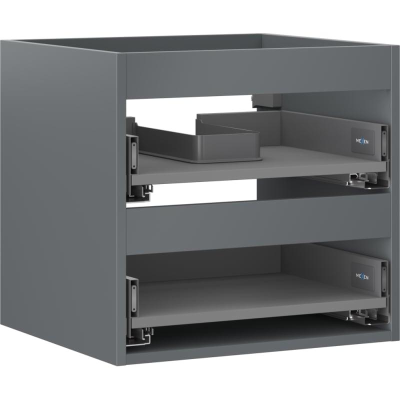 Mexen Box-A base unit for washbasin 50 cm, 2 drawers, matt graphite - 91AX0-0500-470-2-66