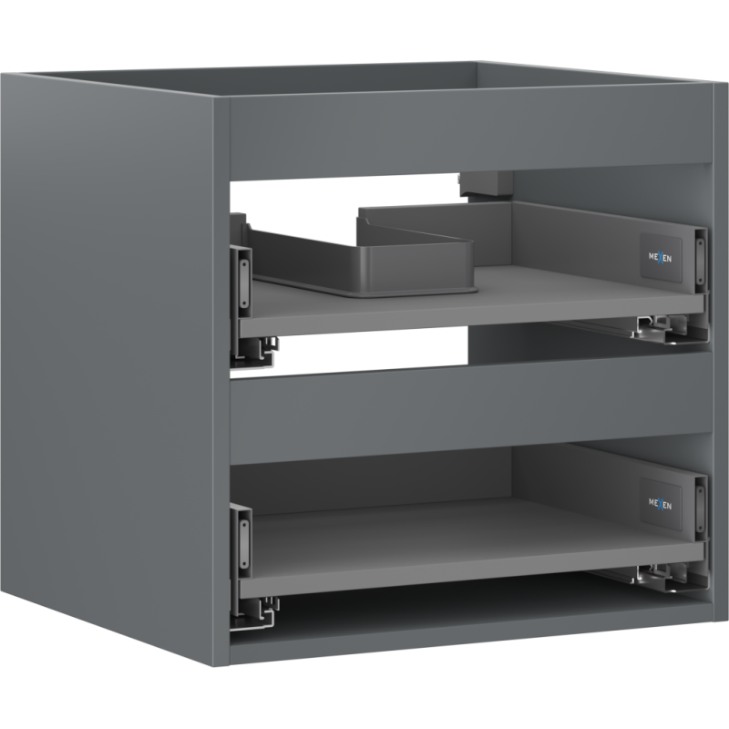 Mexen Box-A Korpus vum Ënnerbuedzëmerschaf 50 cm, 2 Tiräng, grafit matteiert - 91AX0-0500-470-2-66