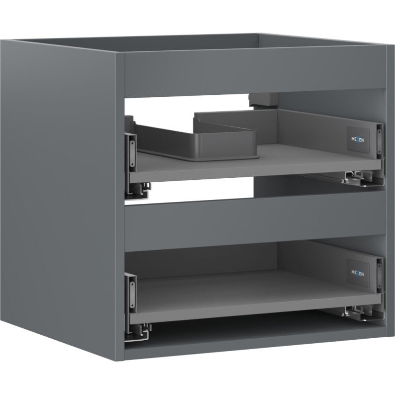 Mexen Box-A valamu aluskapi korpus 50 cm, 2 sahtlit, grafiithall matt - 91AX0-0500-470-2-66