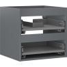 Mexen Box-A Unterschrank für Waschbecken 50 cm, 2 Schubladen, Graphit matt - 91AX0-0500-470-2-66