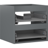 Mexen Box-A valamu aluskapi korpus 50 cm, 2 sahtlit, grafiithall matt - 91AX0-0500-470-2-66