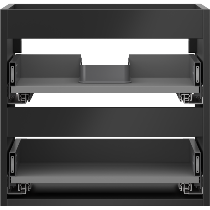 Mexen Box-A korpus szafki podumywalkowej 50 cm, 2 szuflady, czarny mat - 91AX0-0500-470-2-71
