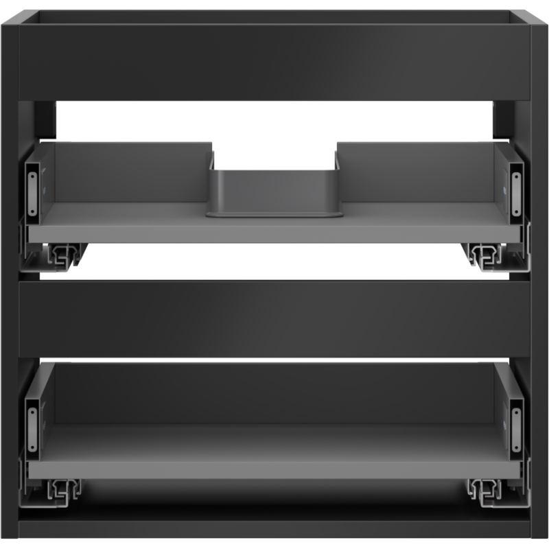 Mexen Box-A skapja korpuss zem izlietnes 50 cm, 2 atvilktnes, melns mats - 91AX0-0500-470-2-71