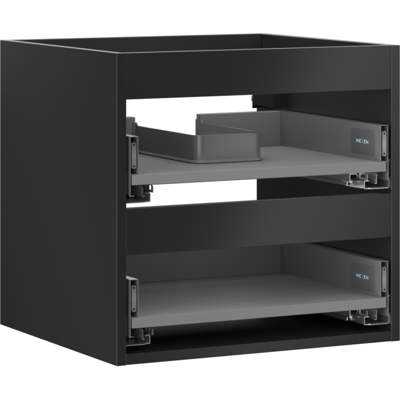 Mexen Box-A valamualuse kapi korpus 50 cm, 2 sahtlit, must matt - 91AX0-0500-470-2-71