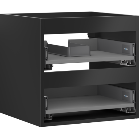 Mexen Box-A corpo del mobile sottolavabo 50 cm, 2 cassetti, nero opaco - 91AX0-0500-470-2-71