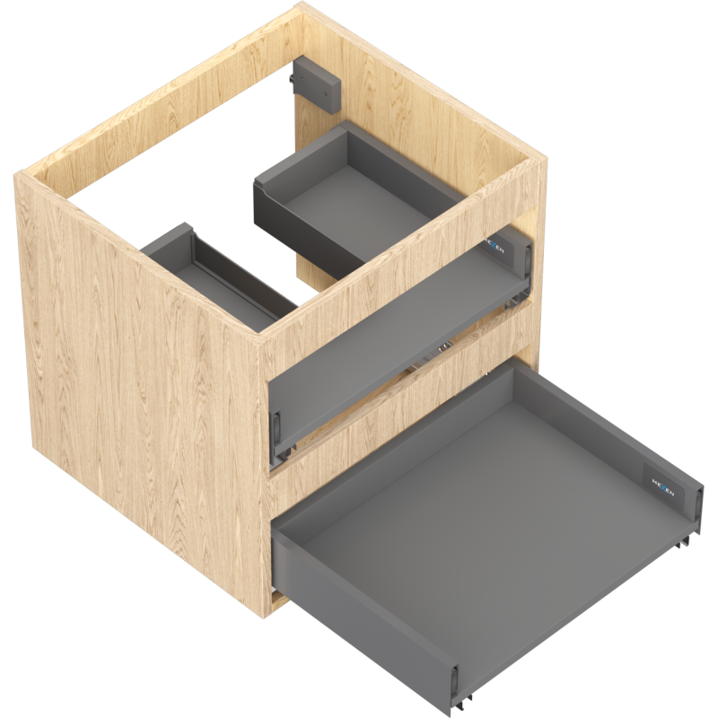 Mexen Box-A korpus szafki podumywalkowej 50 cm, 2 szuflady, dąb - 91AX0-0500-470-2-81