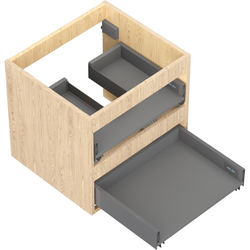 Mexen Box-A ormar za umivaonik 50 cm, 2 ladice, hrast - 91AX0-0500-470-2-81
