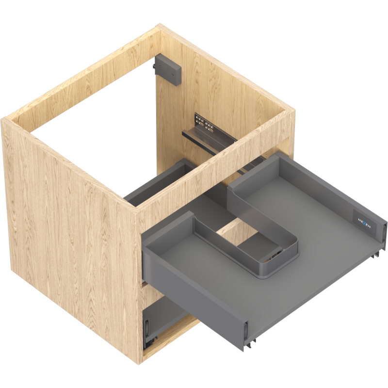 Mexen Box-A estructura de gabinete de lavabo 50 cm, 2 cajones, roble - 91AX0-0500-470-2-81