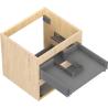 Mexen Box-A ormar za umivaonik 50 cm, 2 ladice, hrast - 91AX0-0500-470-2-81