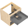 Mexen Box-A valamu aluskapi korpus 50 cm, 2 sahtlit, tamm - 91AX0-0500-470-2-81