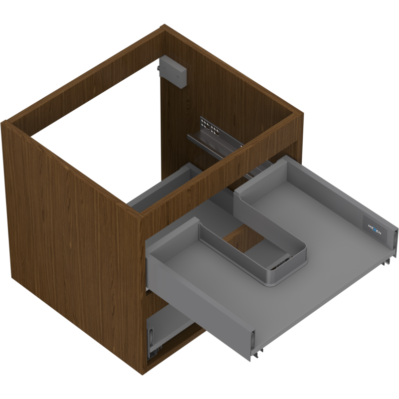 Mexen Box-A bänkskåpskorpus 50 cm, 2 lådor, valnöt - 91AX0-0500-470-2-86