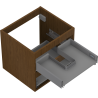 Mexen Box-A corps de meuble sous-vasque 50 cm, 2 tiroirs, noyer - 91AX0-0500-470-2-86