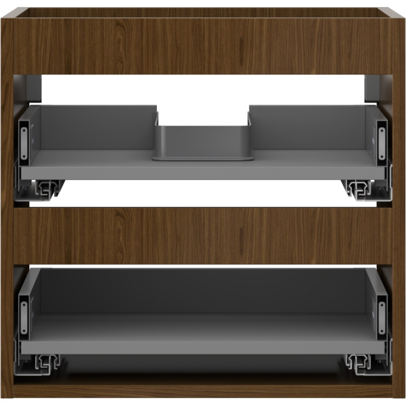 Mexen Box-A Cabinet Body Under Basin 50 cm, 2 Drawers, Walnut - 91AX0-0500-470-2-86