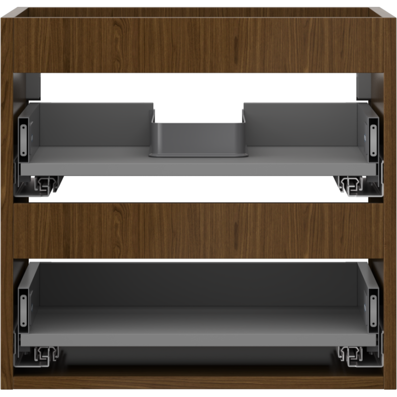 Mexen Box-A corpo del mobile sotto lavabo 50 cm, 2 cassetti, noce - 91AX0-0500-470-2-86