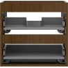 Mexen Box-A cuerpo de mueble debajo del lavabo de 50 cm, 2 cajones, nogal - 91AX0-0500-470-2-86