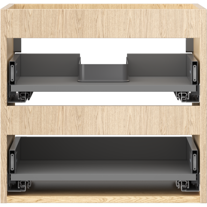 Mexen Box-A caisson d'armoire sous vasque 50 cm, 2 tiroirs, chêne - 91AX0-0500-470-2-81