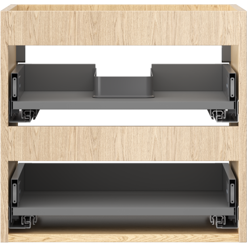 Mexen Box-A estructura de gabinete de lavabo 50 cm, 2 cajones, roble - 91AX0-0500-470-2-81