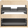 Mexen Box-A caisson d'armoire sous vasque 50 cm, 2 tiroirs, chêne - 91AX0-0500-470-2-81
