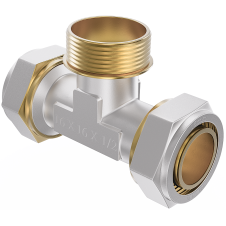 Mexen PEX-S Schraubfitting T-Stück PEX 20 x 1/2 AG x 20 - W97233-2012M20-00
