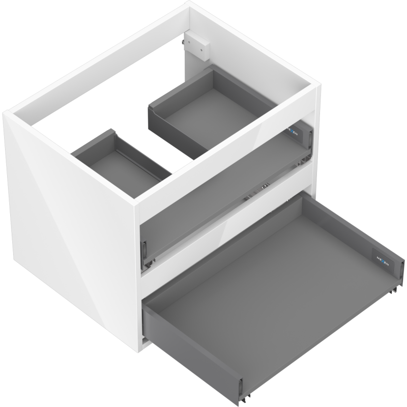 Mexen Box-A korpus szafki podumywalkowej 60 cm, 2 szuflady, biały połysk - 91AX0-0600-470-2-00