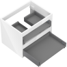 Mexen Box-A 60 cm Sink Cabinet Body, 2 Drawers, White Gloss - 91AX0-0600-470-2-00