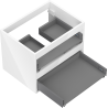 Mexen Box-A corpus van de wasbak kast 60 cm, 2 lades, wit glans - 91AX0-0600-470-2-00