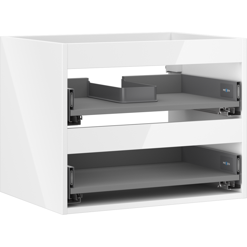 Mexen Box-A korpus szafki podumywalkowej 60 cm, 2 szuflady, biały połysk - 91AX0-0600-470-2-00