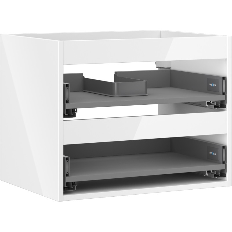 Mexen Box-A ormar za umivaonik 60 cm, 2 ladice, bijeli sjaj - 91AX0-0600-470-2-00