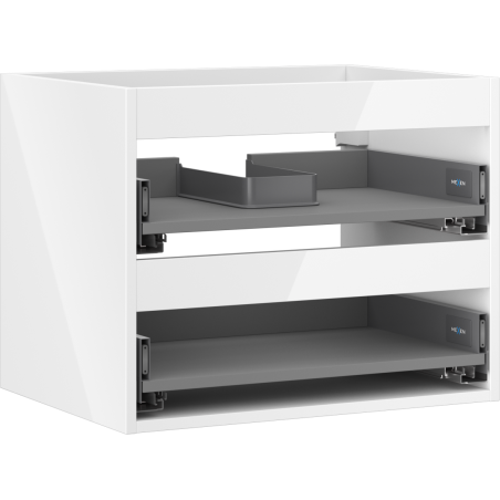 Mexen Box-A corpus van de wasbak kast 60 cm, 2 lades, wit glans - 91AX0-0600-470-2-00