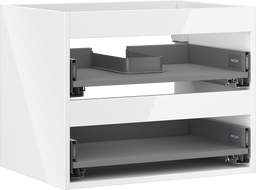 Mexen Box-A corpus van de wasbak kast 60 cm, 2 lades, wit glans - 91AX0-0600-470-2-00