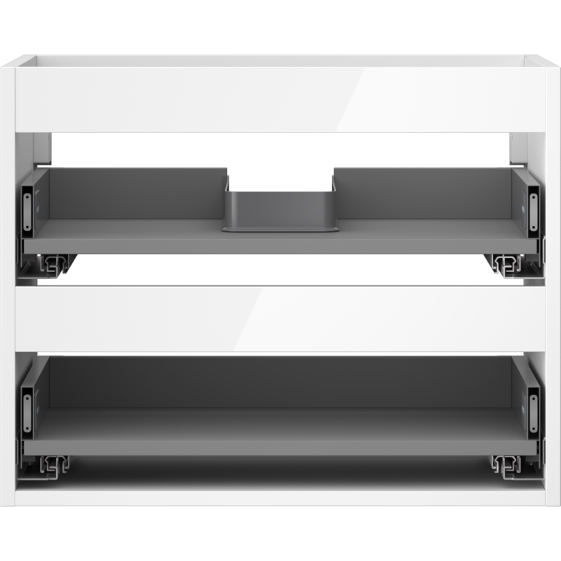 Mexen Box-A korpus för tvättställsskåp 60 cm, 2 lådor, vit högglans - 91AX0-0600-470-2-00