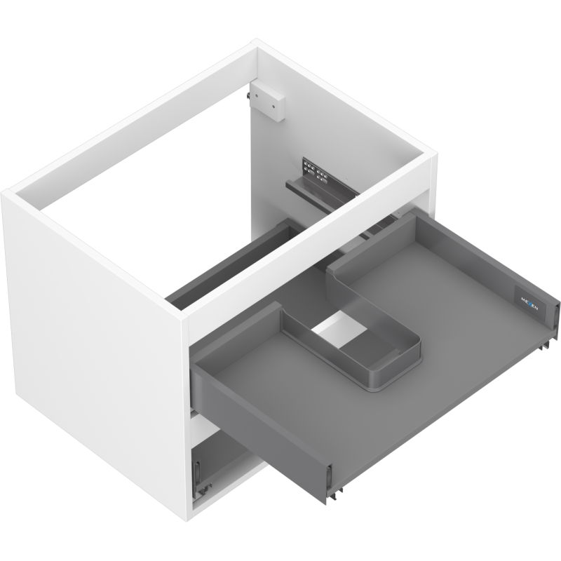 Mexen Box-A corps de meuble sous-vasque 60 cm, 2 tiroirs, blanc mat - 91AX0-0600-470-2-01