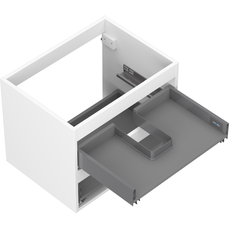 Mexen Box-A cuerpo de armario de baño de 60 cm, 2 cajones, blanco mate - 91AX0-0600-470-2-01