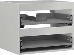 Mexen Box-A kastlichaam voor wastafelonderkast 60 cm, 2 lades, grijs mat - 91AX0-0600-470-2-62