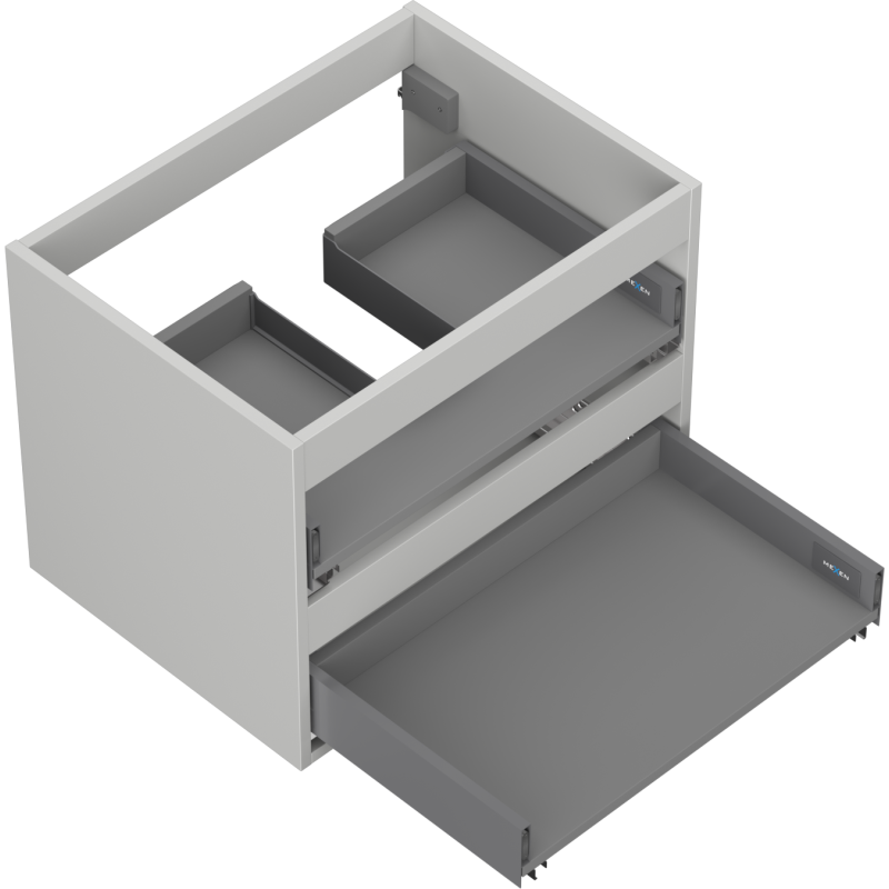 Mexen Box-A korpus szafki podumywalkowej 60 cm, 2 szuflady, szary mat - 91AX0-0600-470-2-62